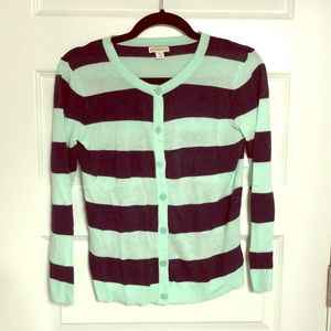 Aqua/Navy Sweater (Size Small- Petite)